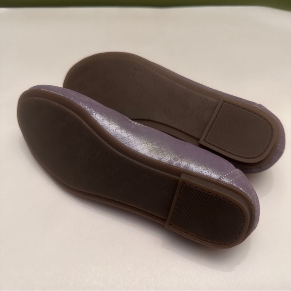 Vionic Caroll Ballet Flats Suede Lilac Purple Pewter Silver Size 6.5 Wide - Picture 5 of 5